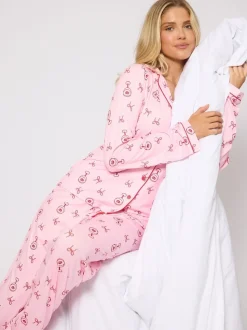 Loungeable Martini Long Sleeve Button Through Pyjamas