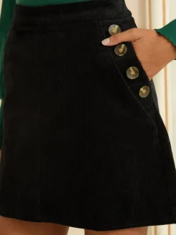 Love & Roses Corduroy Mini Skirt