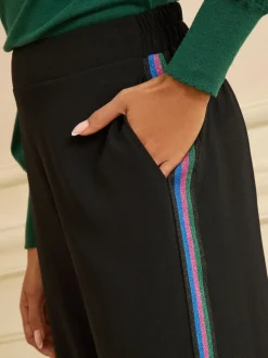 Love & Roses Metallic Side Stripe Wide Leg Trousers