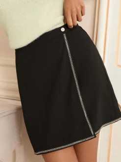 Love & Roses Wrap Mini Skirt