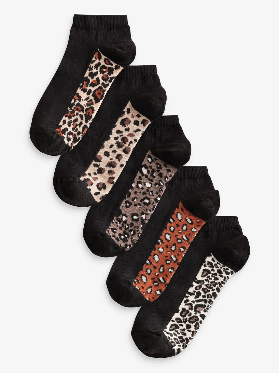 Luipaard - Footbed Trainers Socks 5 Pack