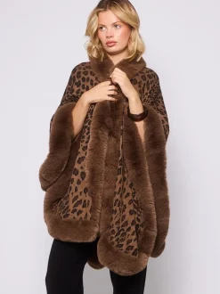 Luipaard - South Beach Faux Fur Trim Cape