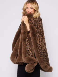 Luipaard - South Beach Faux Fur Trim Cape