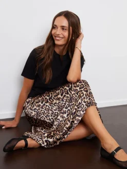 Luipaard - Threadbare - Maxi satijnen rok