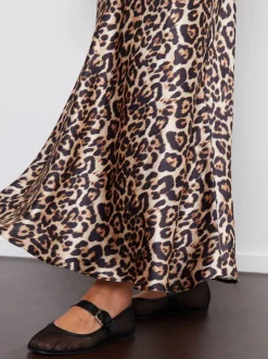 Luipaard - Threadbare - Maxi satijnen rok