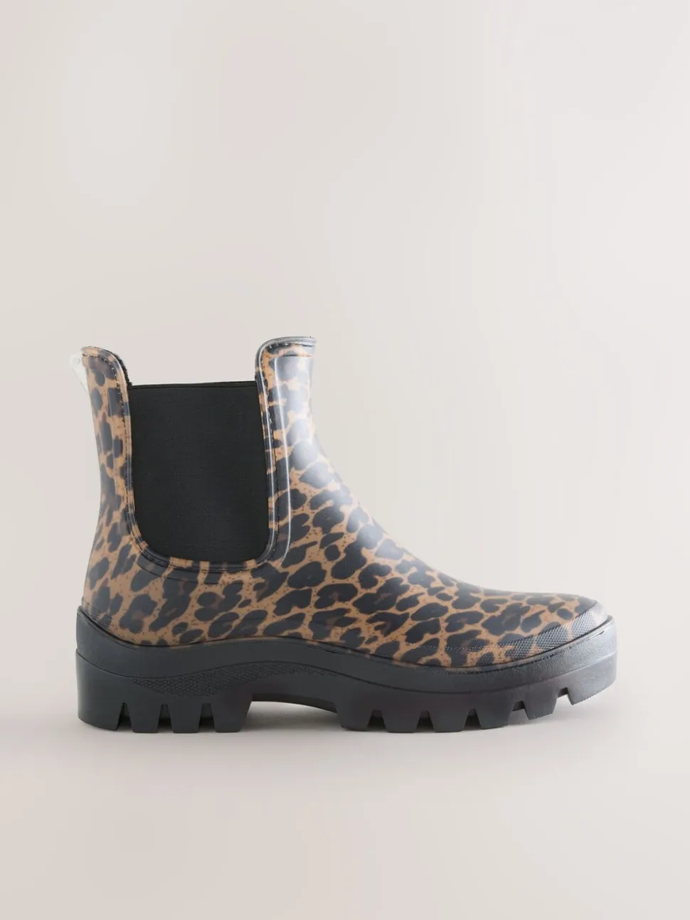 Luipaardprint - Faux Fur Lined Chelsea Ankle Wellies