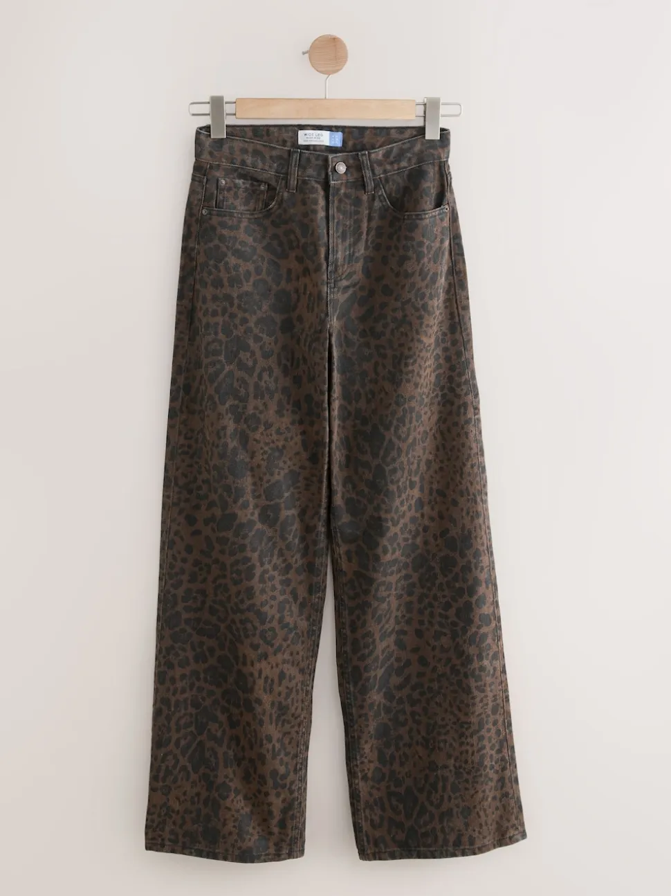 Luipaardprint - Jeans met wijde pijpen