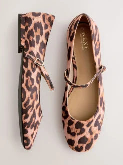 Luipaardprint - Mary Jane-schoenen met ronde neus