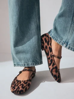 Luipaardprint - Mary Jane-schoenen met ronde neus