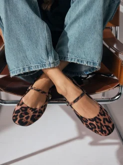 Luipaardprint - Mary Jane-schoenen met ronde neus