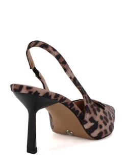 Luipaardprint - Novo Wide Fit Iraya Point Slingback Court Shoes
