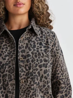 Luipaardprint - Oversized denim overhemd