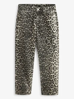 Luipaardprint - Straight Leg Jeans