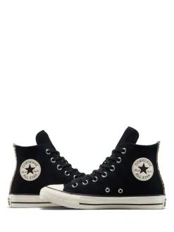 Luipaardprint zwart - Converse Chuck Taylor Suede All Over High Trainers