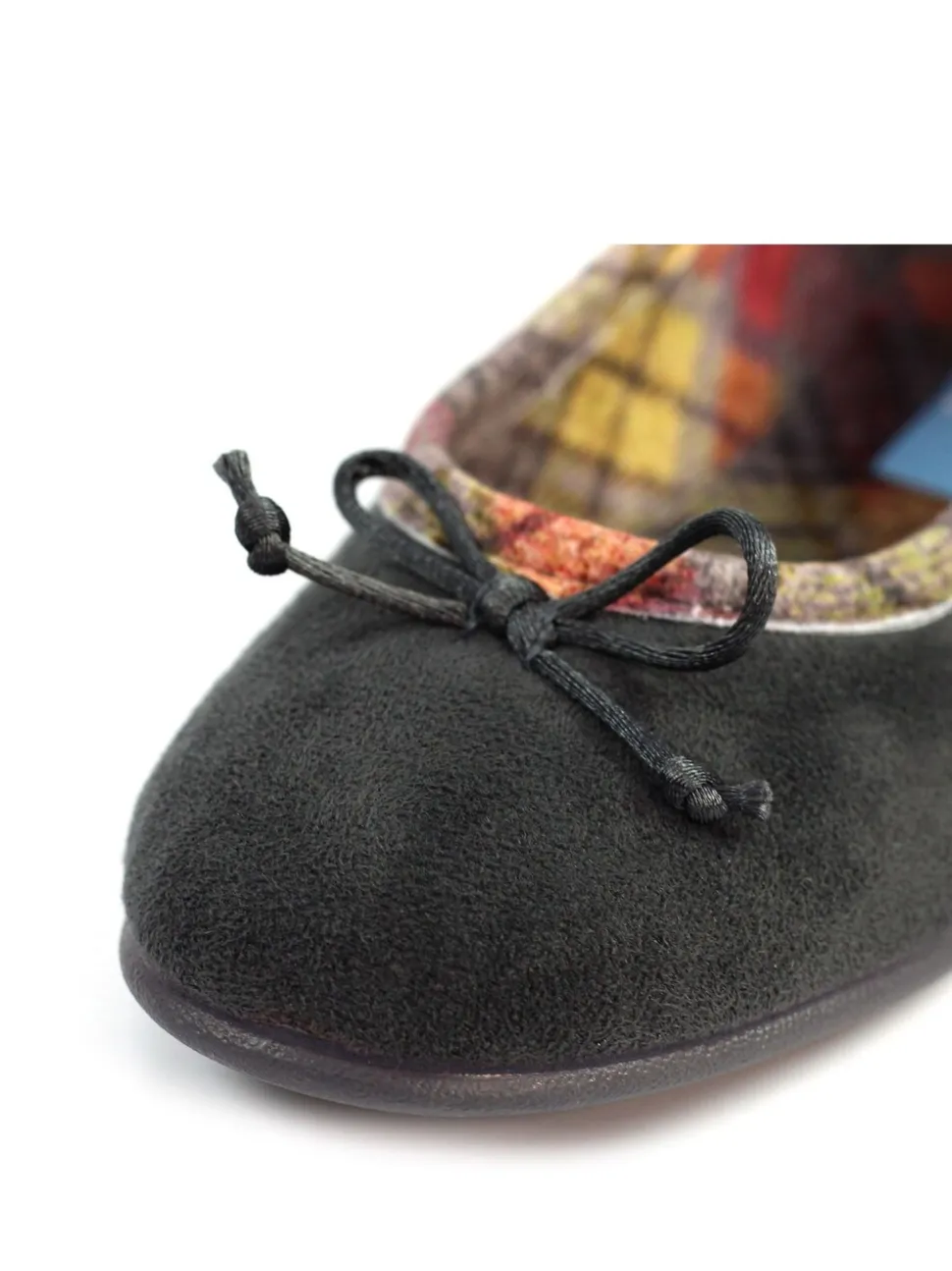 Lunar Bow Tartan Trim Pump Slippers