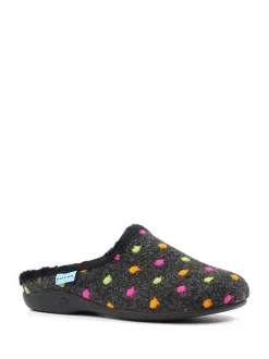 Lunar Peanut Polka Dot Mule Slippers