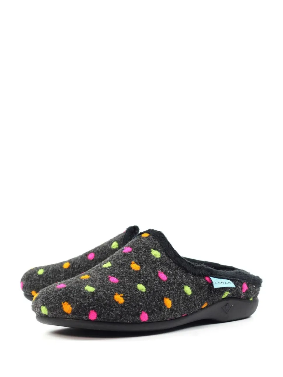 Lunar Peanut Polka Dot Mule Slippers