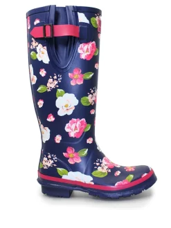 Lunar rubberen regenlaarzen met bloemenmotief