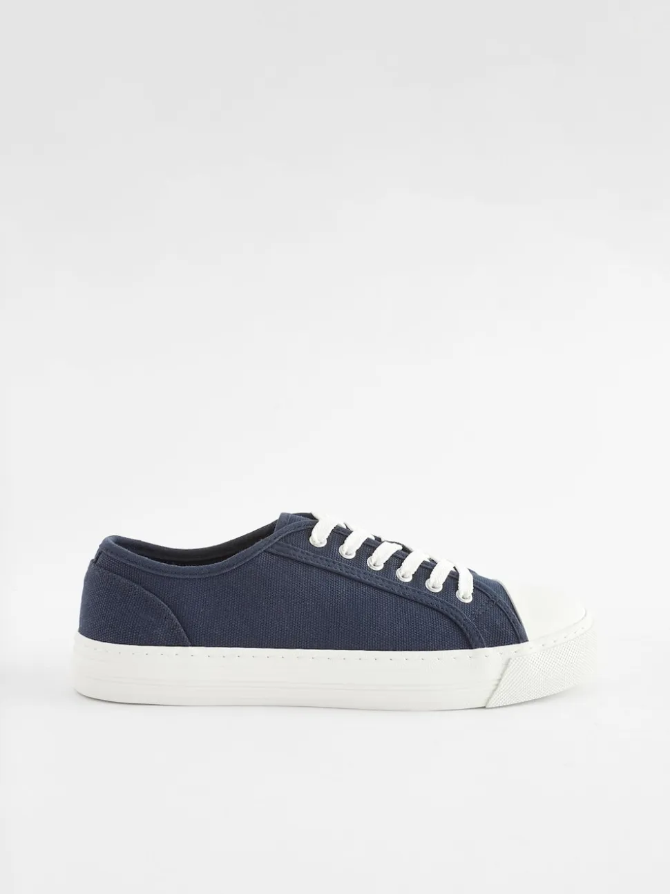 Marineblauw - Canvas honkbalsneakers