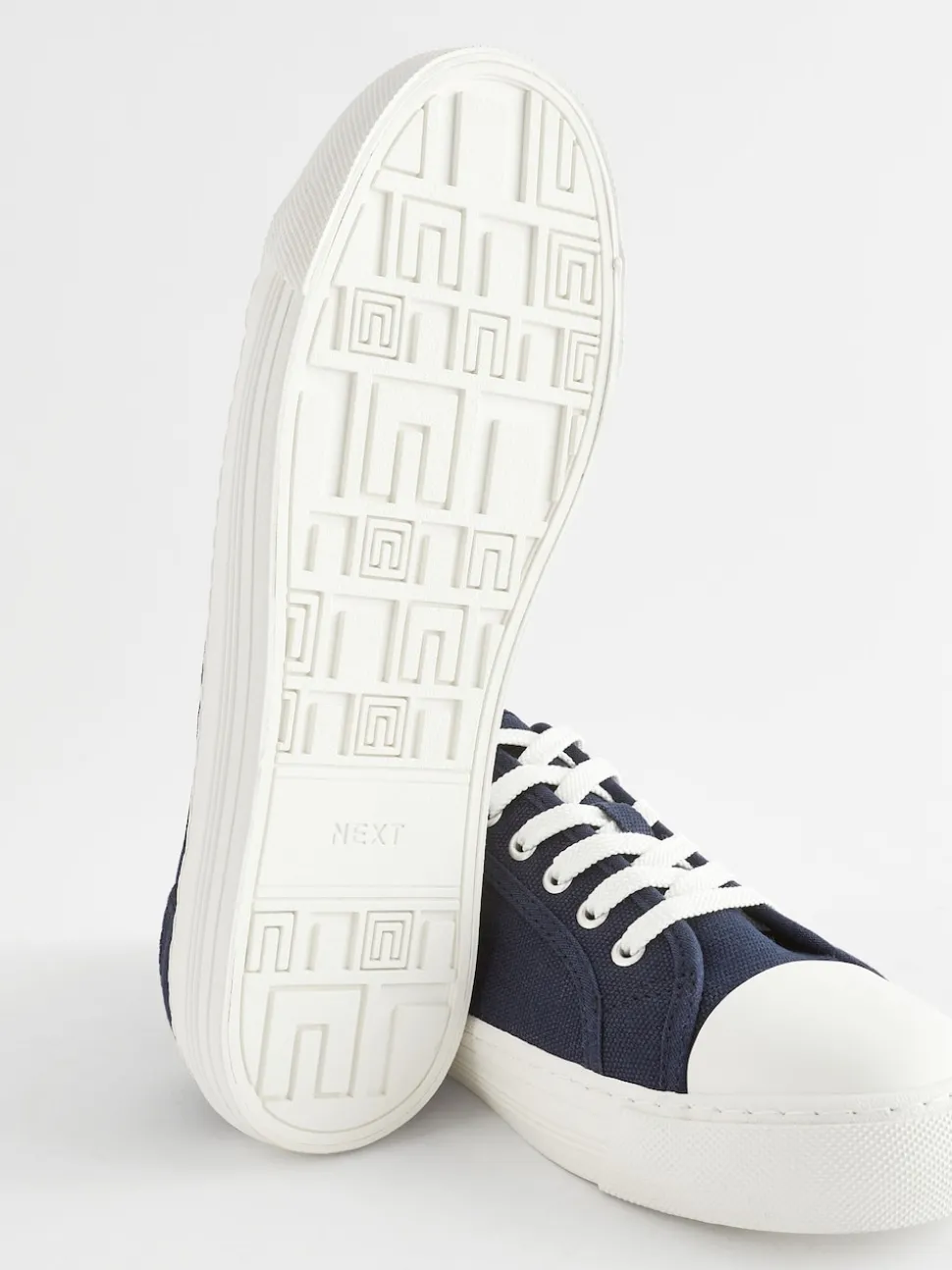 Marineblauw - Canvas honkbalsneakers