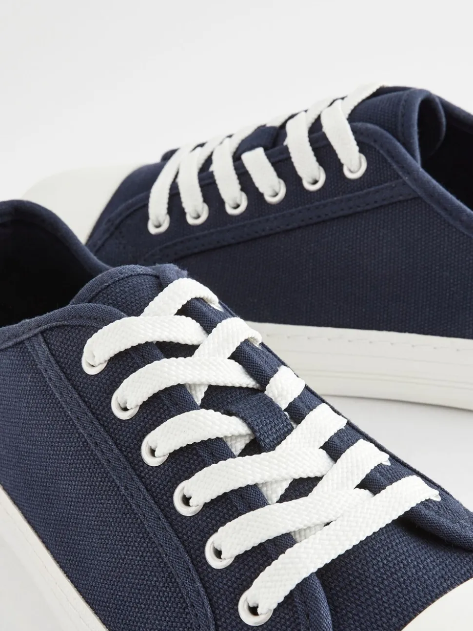 Marineblauw - Canvas honkbalsneakers