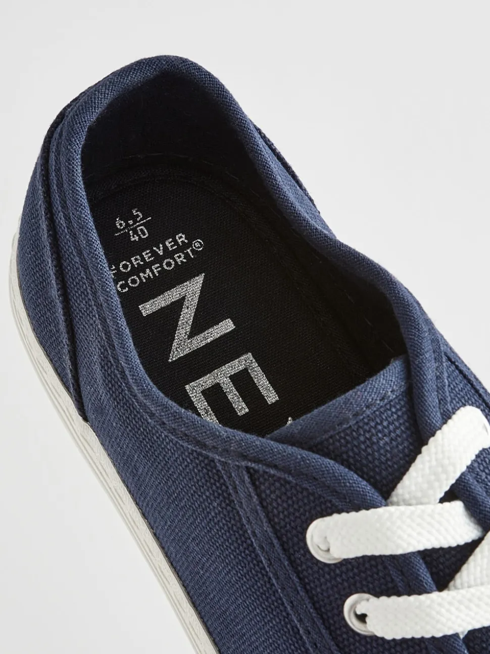 Marineblauw - Canvas honkbalsneakers