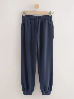 Marineblauw - Essentiële jersey joggingbroek met manchetten