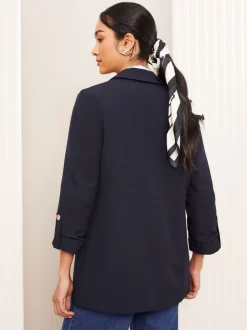 Marineblauw - Friends Like These maatgesneden blazer met mouwdetails