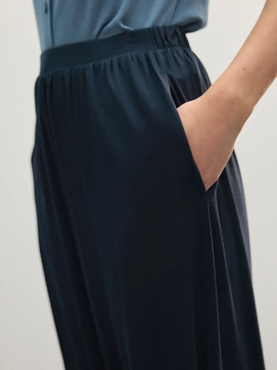 Marineblauw - Jersey Harem Joggers