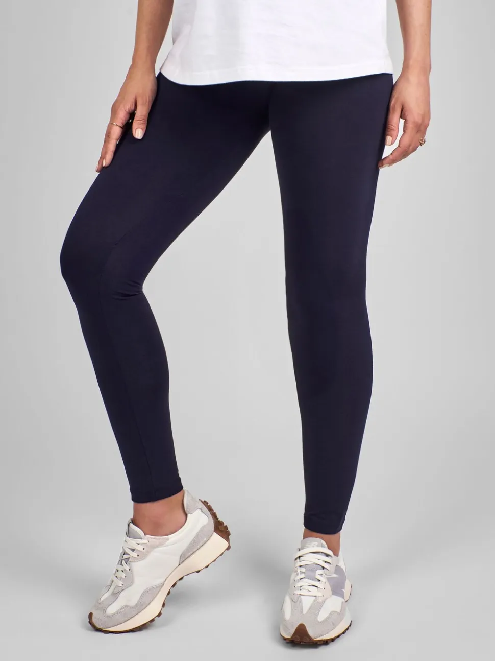 Marineblauw - JoJo Maman Bébé Cotton Rich Maternity Leggings 2 Pack