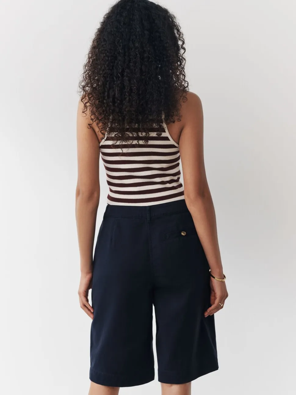 Marineblauw - Knielange short
