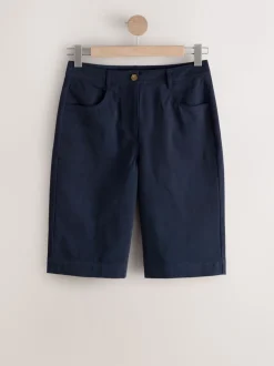 Marineblauw - Knielange short