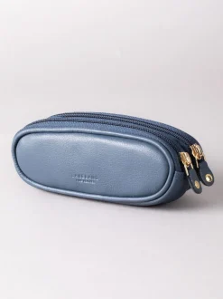 Marineblauw - Lakeland Leather dubbele brillenkoker