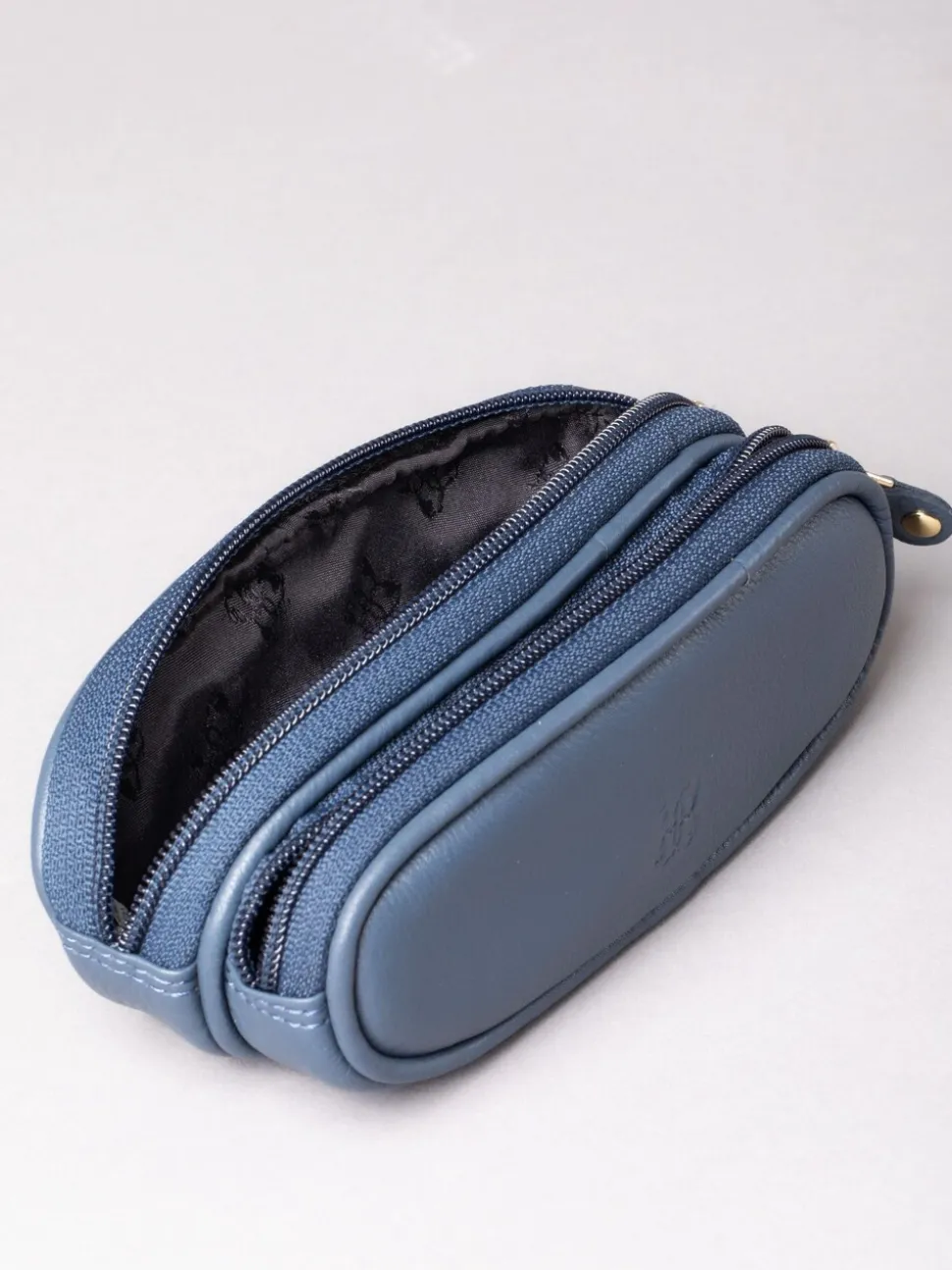 Marineblauw - Lakeland Leather dubbele brillenkoker