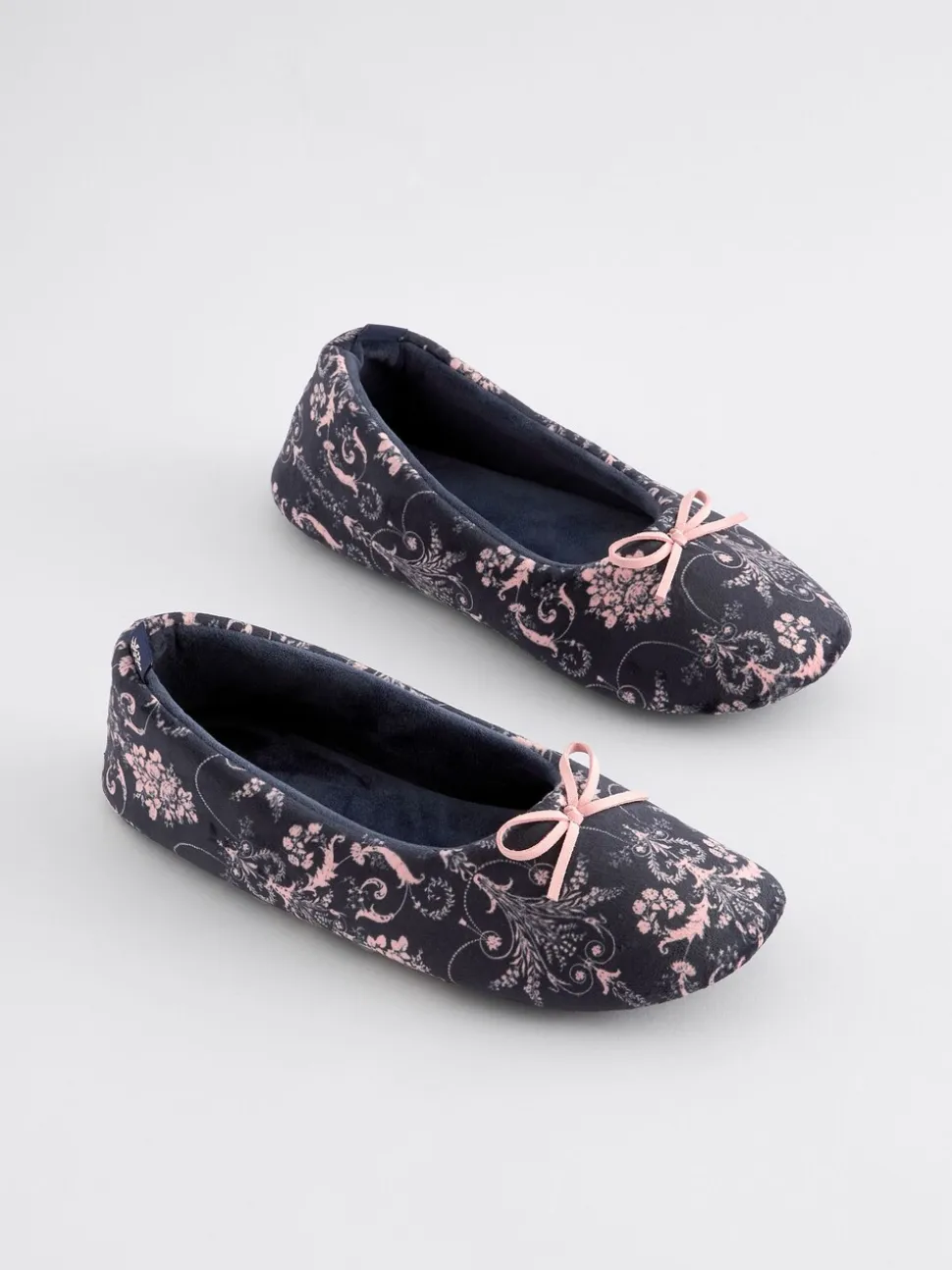 Marineblauw - Laura Ashley ballerina pantoffels