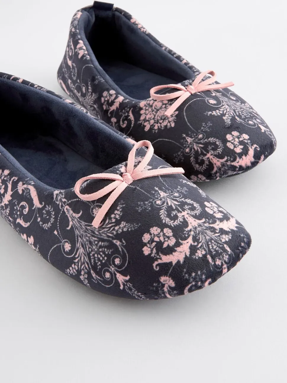 Marineblauw - Laura Ashley ballerina pantoffels