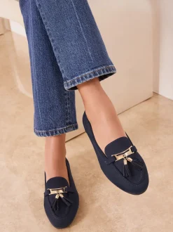 Marineblauw - Lipsy Almond Toe Tassel Workwear Loafers