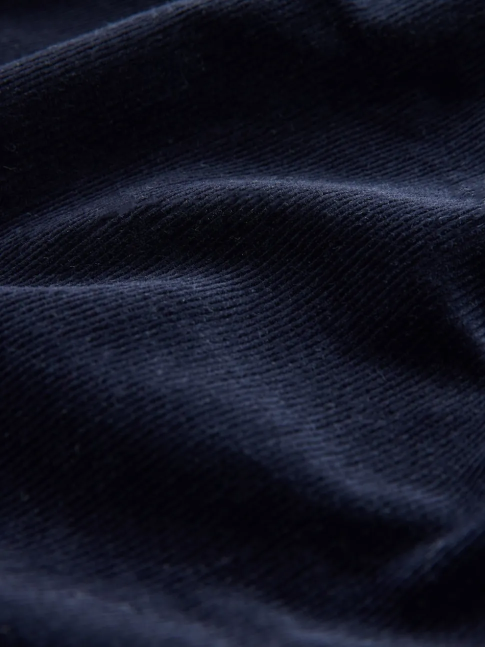 Marineblauw - Midi rok van corduroy met verlaagde taille