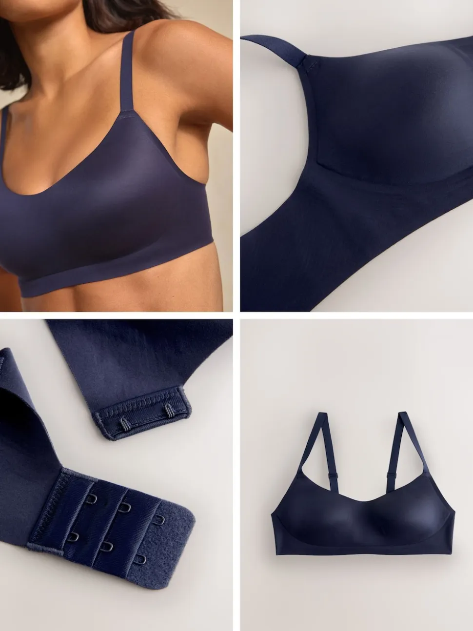 Marineblauw - N.Premium Cloud Zachte Ultiem Comfort Beha Zonder Beugel