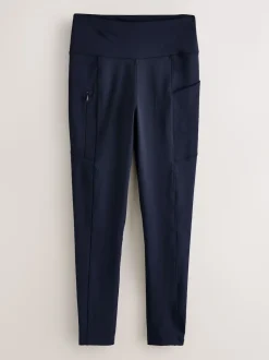 Marineblauw - Outdoor legging met fleecevoering en warme handgreep