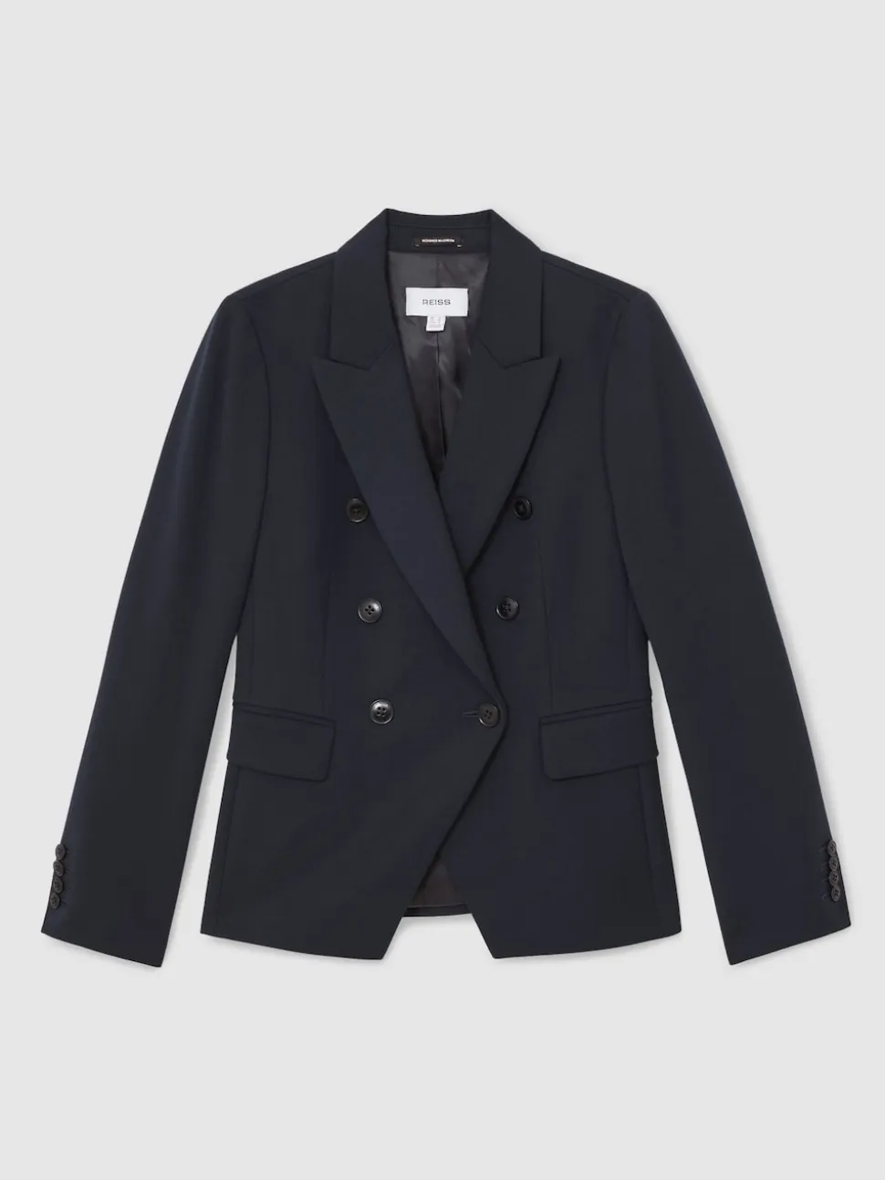 Marineblauw - Reiss Gabi Double-Breasted Suit Blazer