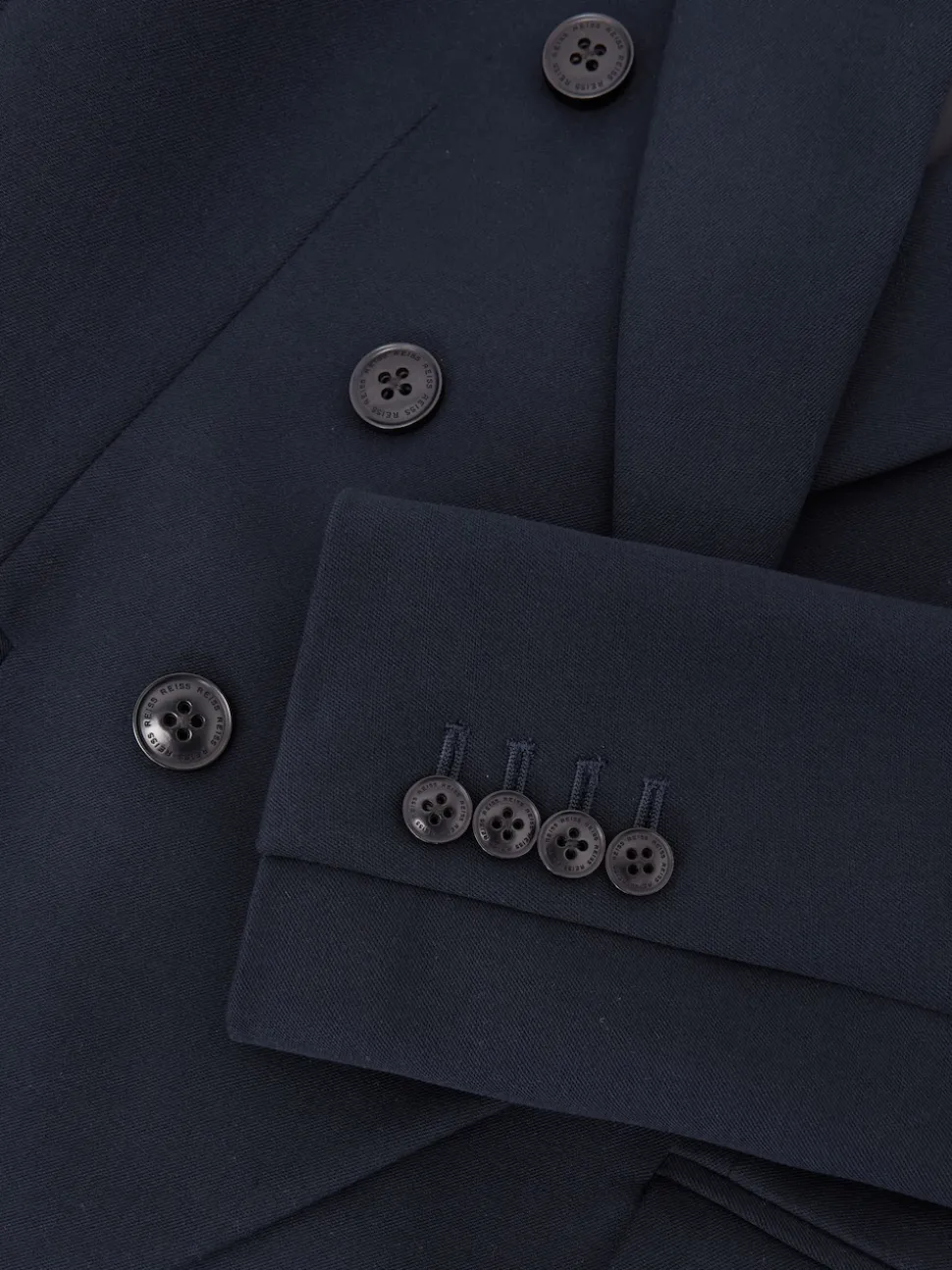 Marineblauw - Reiss Gabi Double-Breasted Suit Blazer