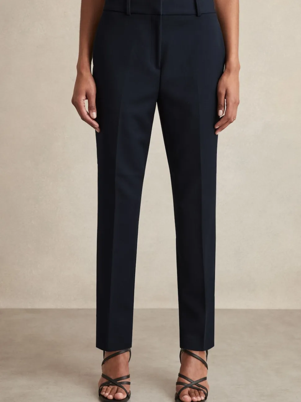 Marineblauw - Reiss Gabi slim-fit kostuumbroek