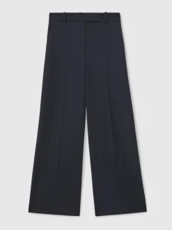 Marineblauw - Reiss Gabi Wide-Leg Suit Trousers