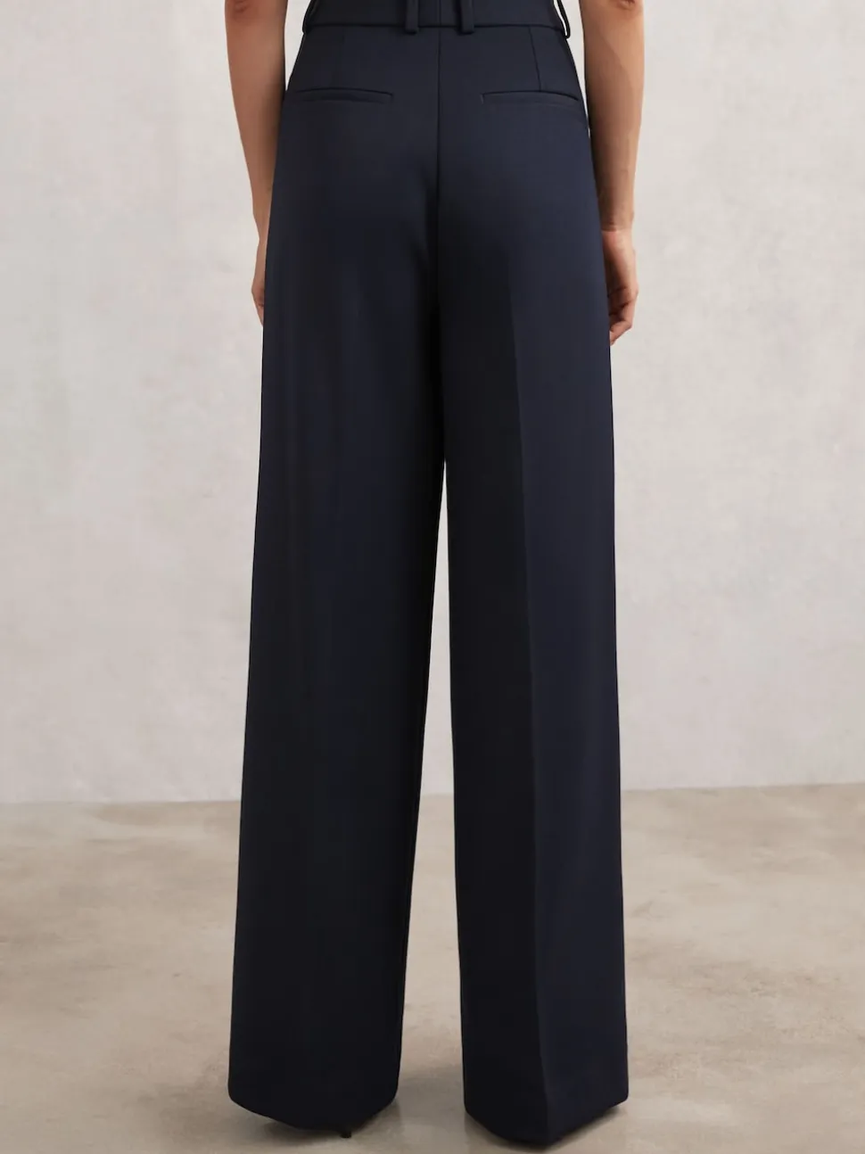 Marineblauw - Reiss Gabi Wide-Leg Suit Trousers