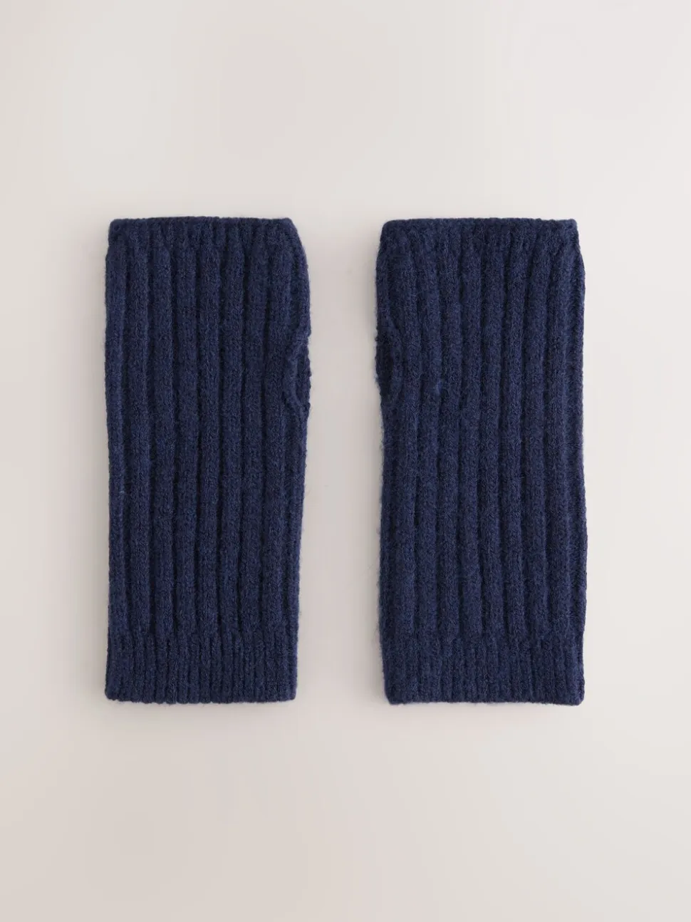 Marineblauw - Ribbed Handwarmer Gloves 1 Pack