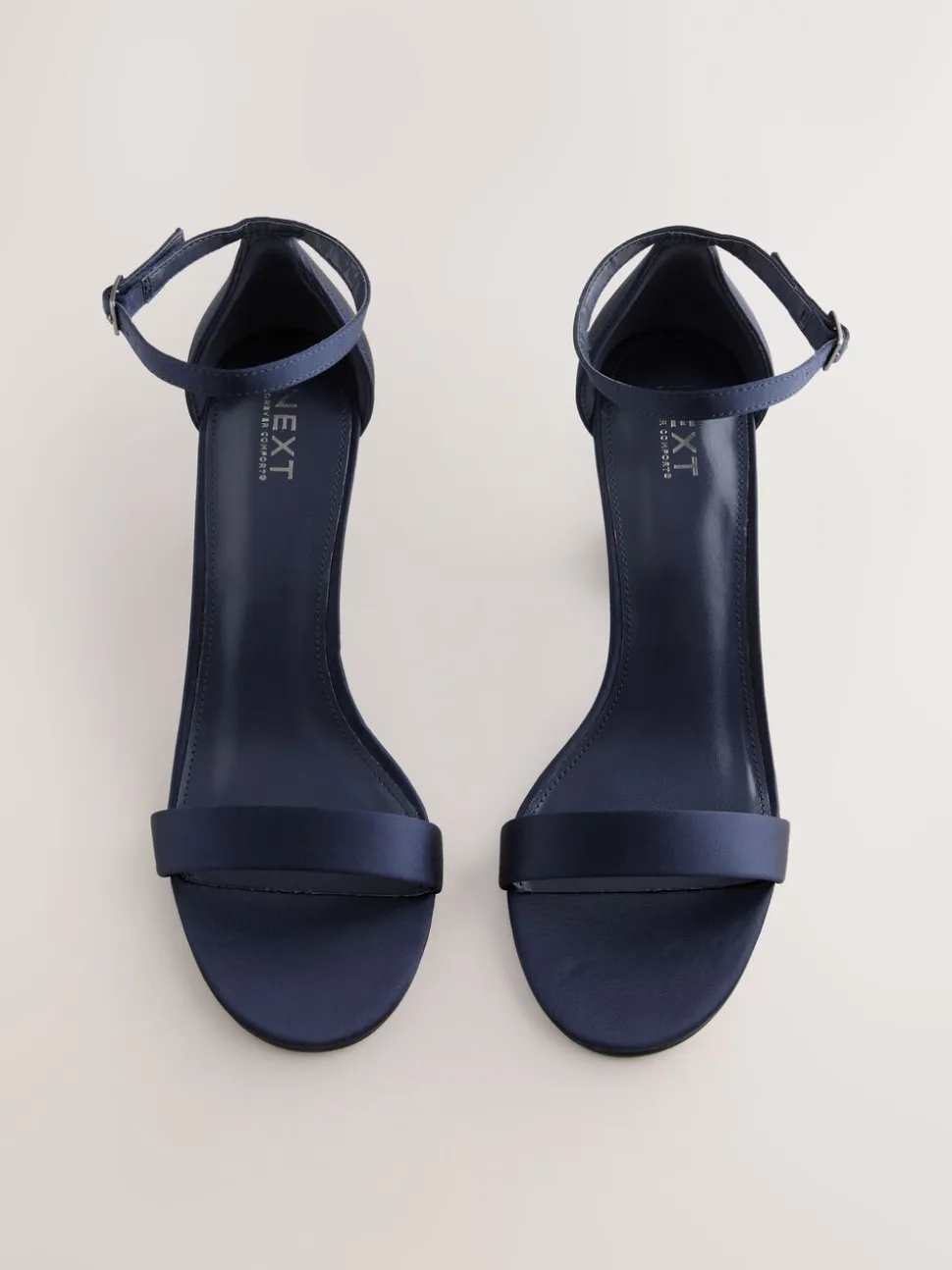 Marineblauw - Sandalen met blokhak