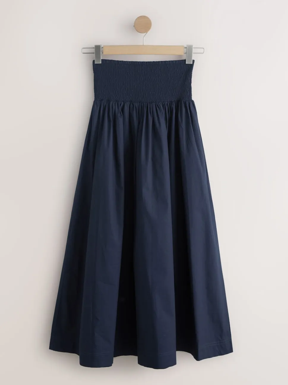 Marineblauw - Shirred Maxi Skirt