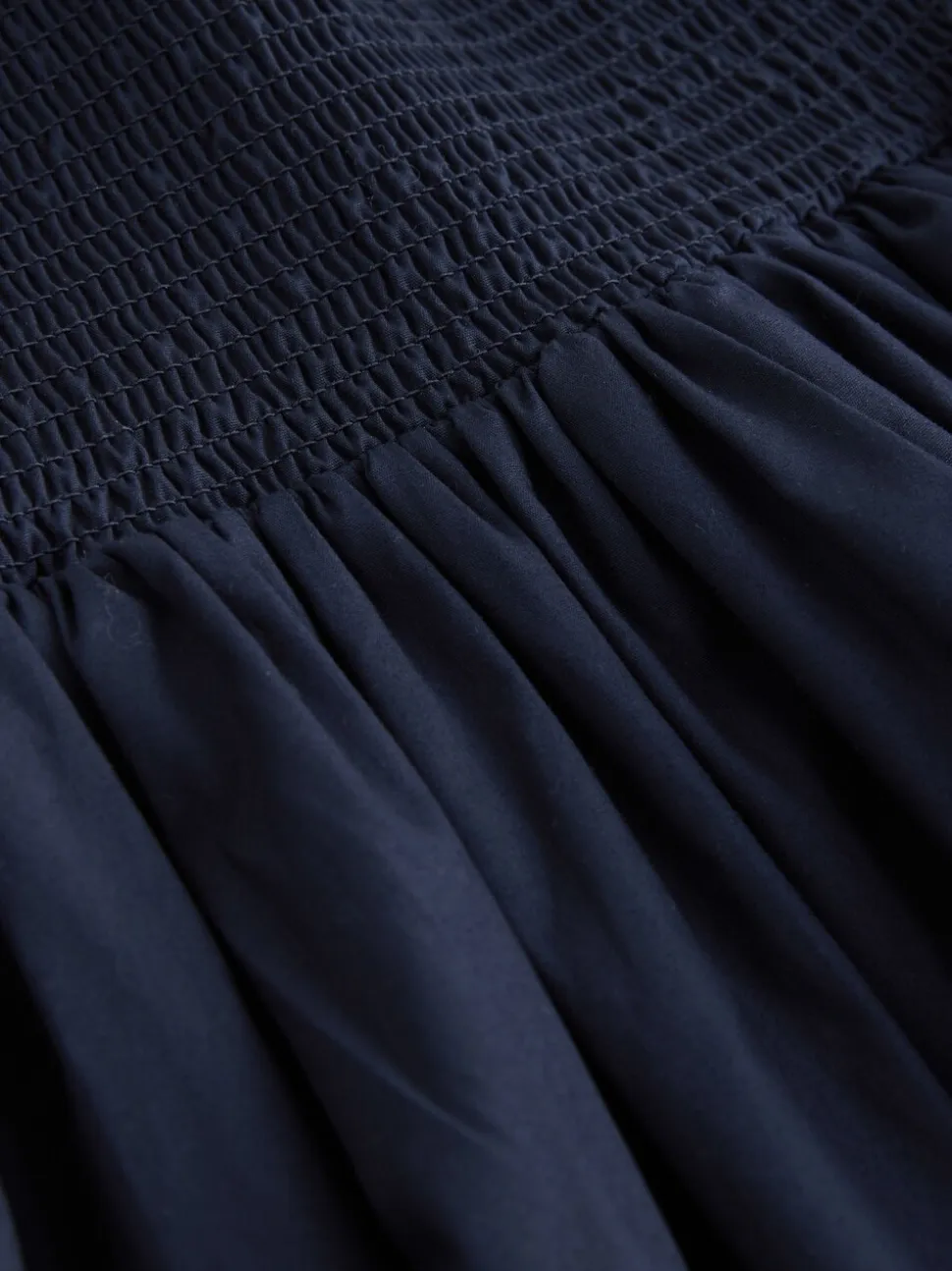 Marineblauw - Shirred Maxi Skirt