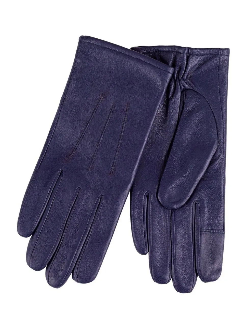 Marineblauw - Shopper 3 Point Smartouch winterleren handschoenen